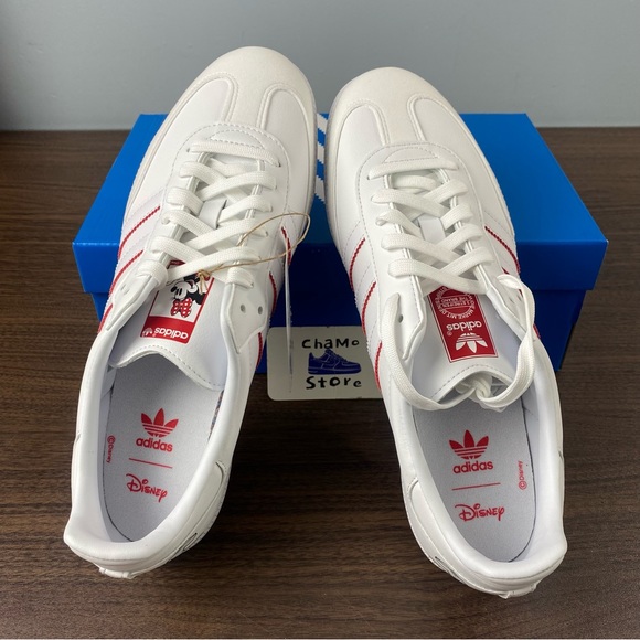 Adidas Originals Samba Vegan x Minnie Mouse White Sneakers GY1890 Men's Sz - Picture 7 of 9